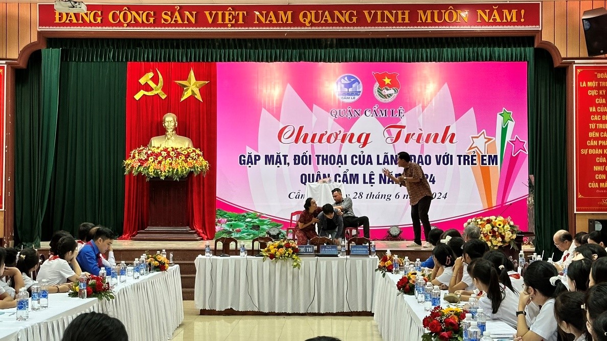 Chương trình Gặp mặt, đối thoại của lãnh đạo với trẻ em quận Cẩm Lệ năm 2024